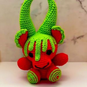 Crochet Baby Baphomet Black Philip Goat Plush - Poison Apple Colors